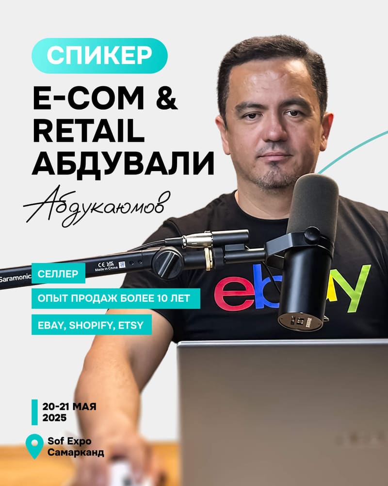 Abduvali Abdukayumov — Seller with 10+ years on eBay, Shopify and Etsy